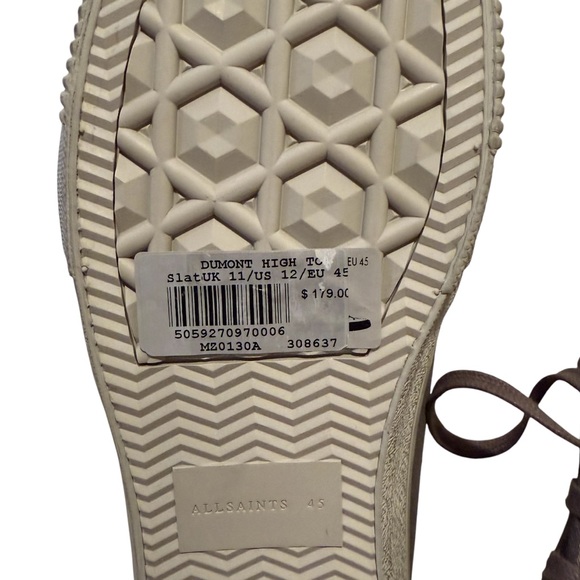 ALLSAINTS Dumont High Top Suede Trainers NEW WITHOUT BOX - Picture 5 of 13